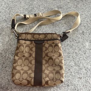 Brown Small Coach crossbody purse